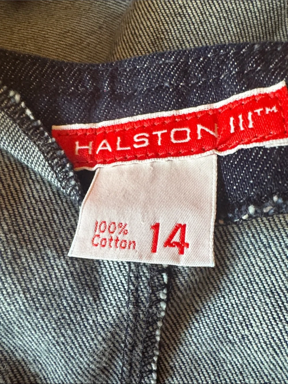 Halston 111 Women's Dark Indigo Denim Jacket and Vest & Skirt Set